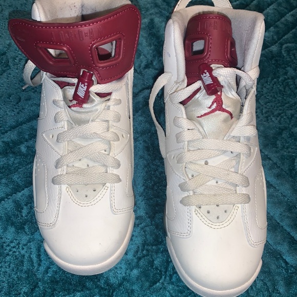 Jordan 6 white maroon - Picture 3 of 7